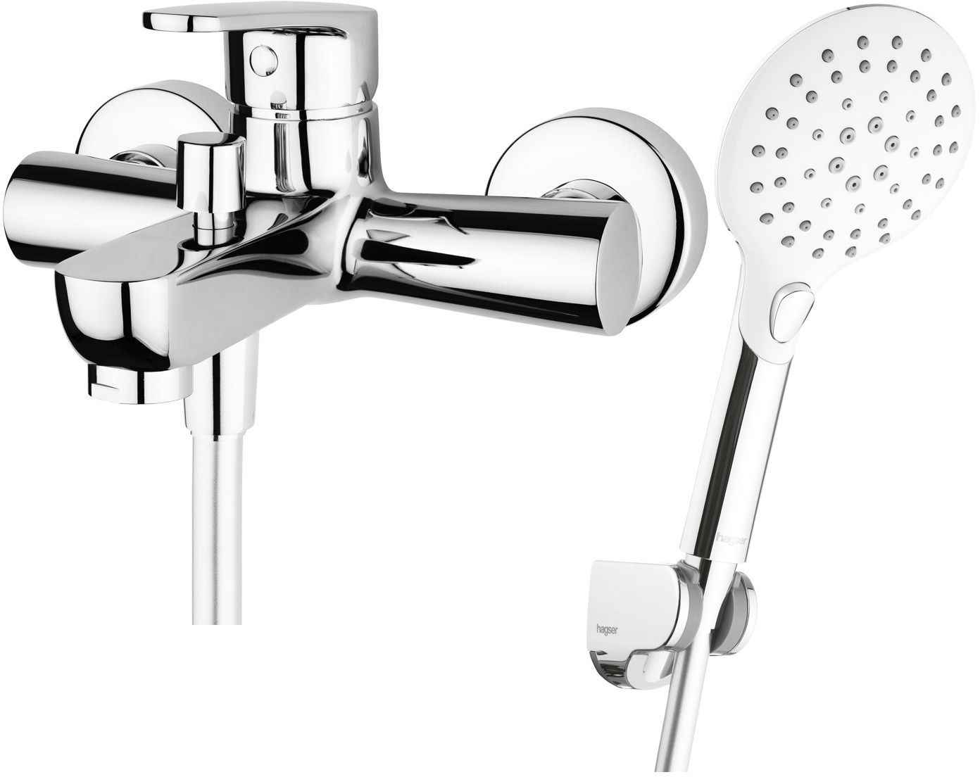 Set mitigeur bain-douche Hagser Della HGR30000034, pommeau de douche Hagser Sofia HGR50000037, HGR15000037, HGR90000037
