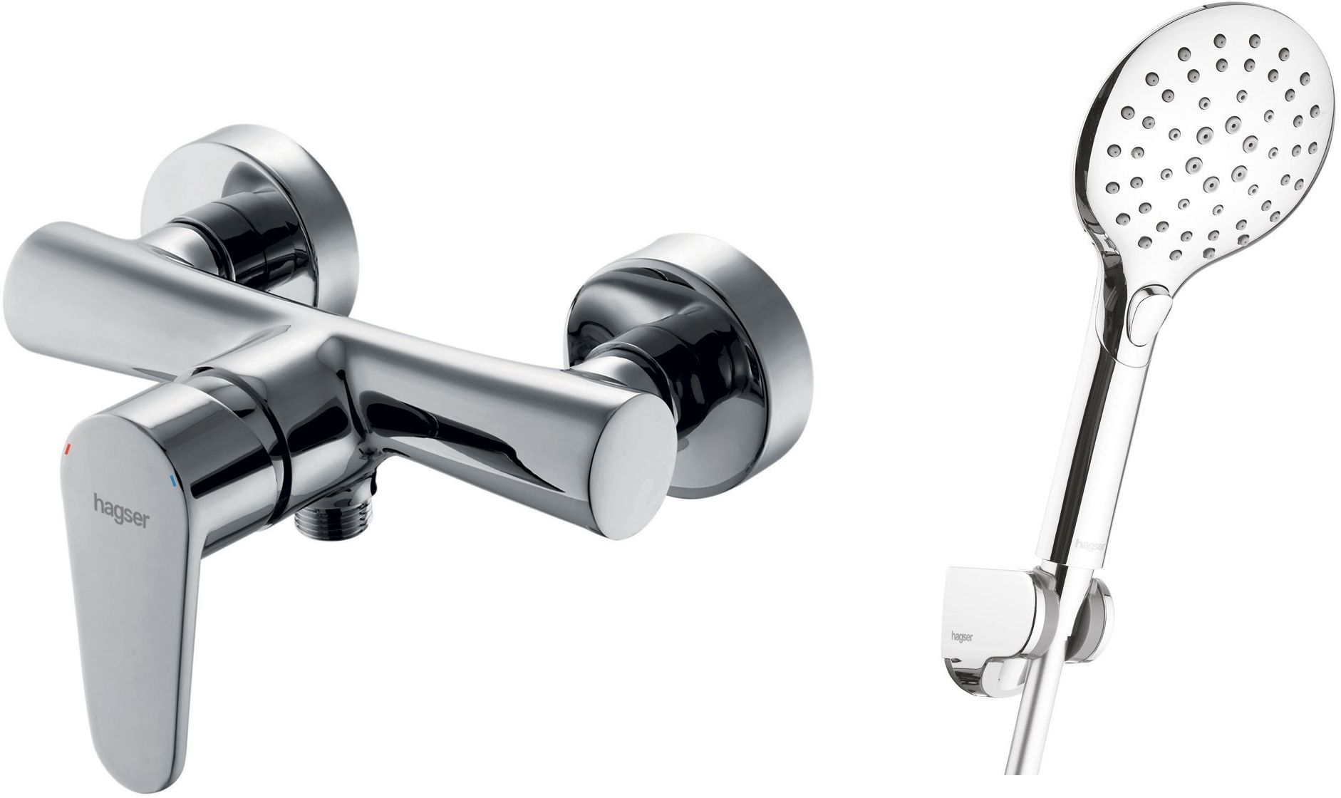 Set mitigeur de douche Hagser Della HGR20000033, pommeau de douche Hagser Andrea HGR40000037, HGR15000037, HGR90000037