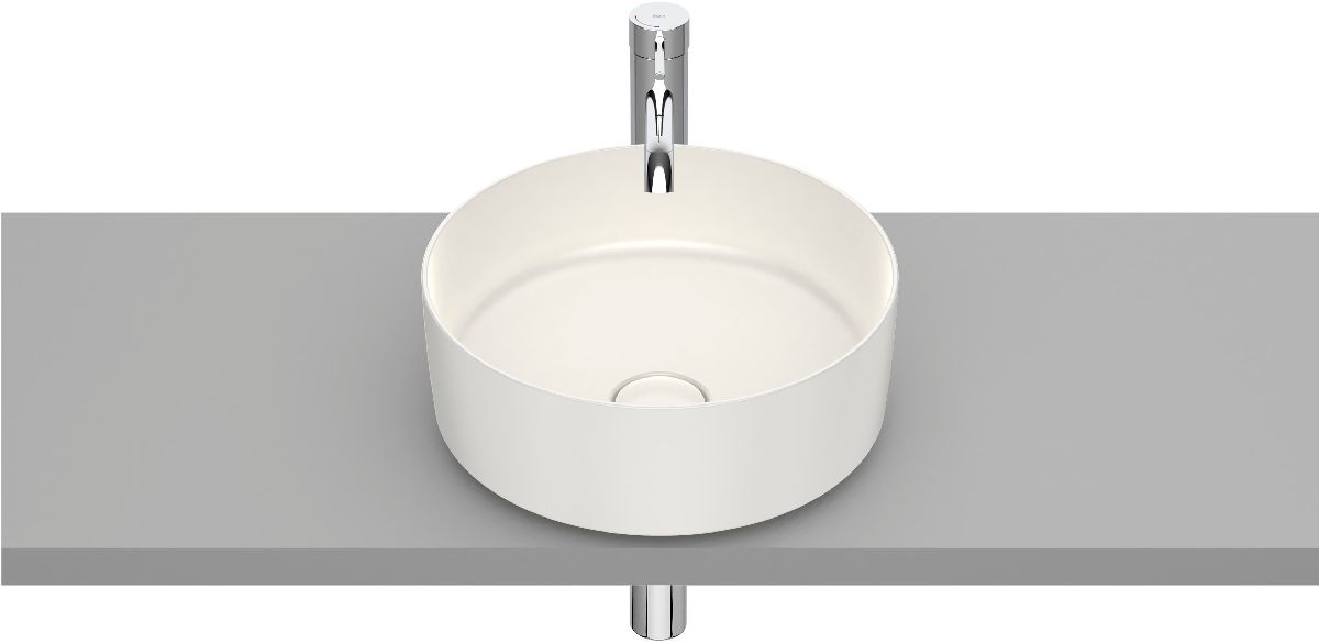 Roca Inspira lavabo 37x37 cm ronde à poser marron/beige mat A327523650