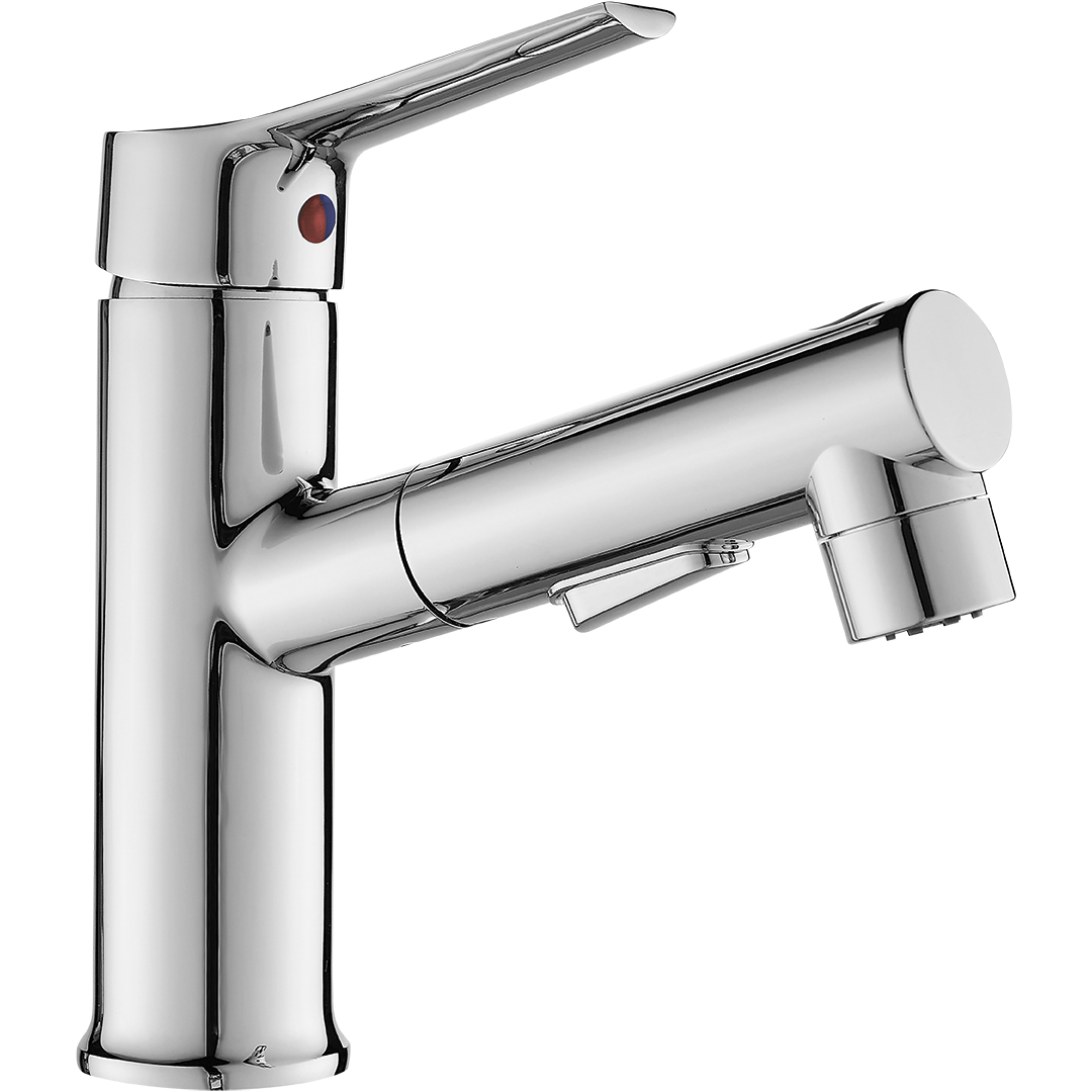 Kuchinox Fonte mitigeur de lavabo sur pied chrome BQT029D