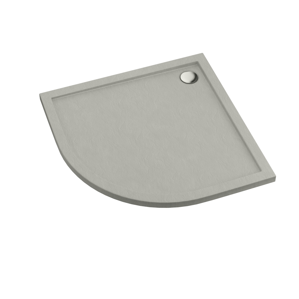 Schedpol Caspar New Cement Stone receveur de douche semi-circulaire 90x90 cm ciment 3.2334/CT/ST