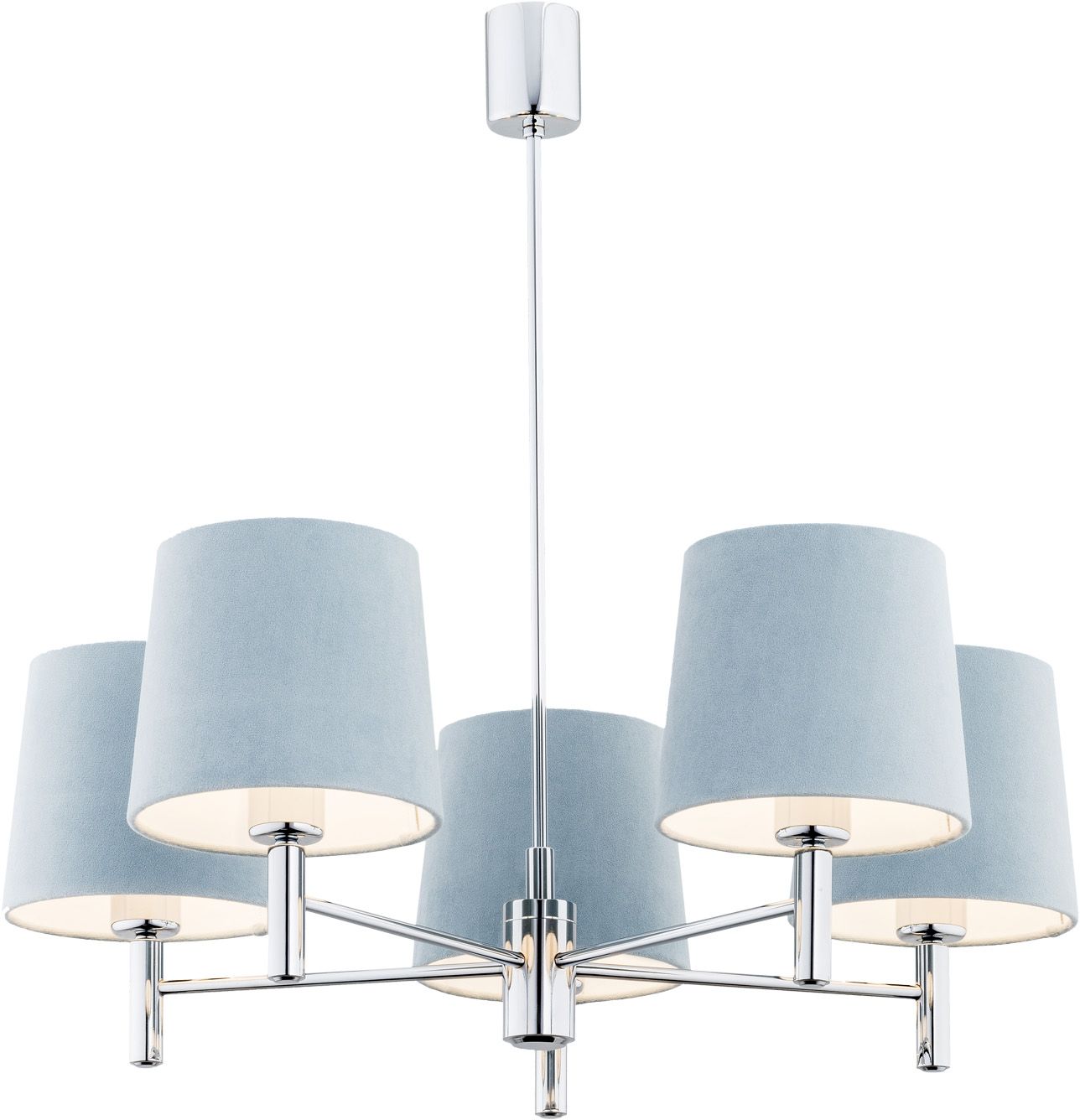 Argon Bolzano lampe suspendue 5x15 W chrome-bleu 2076