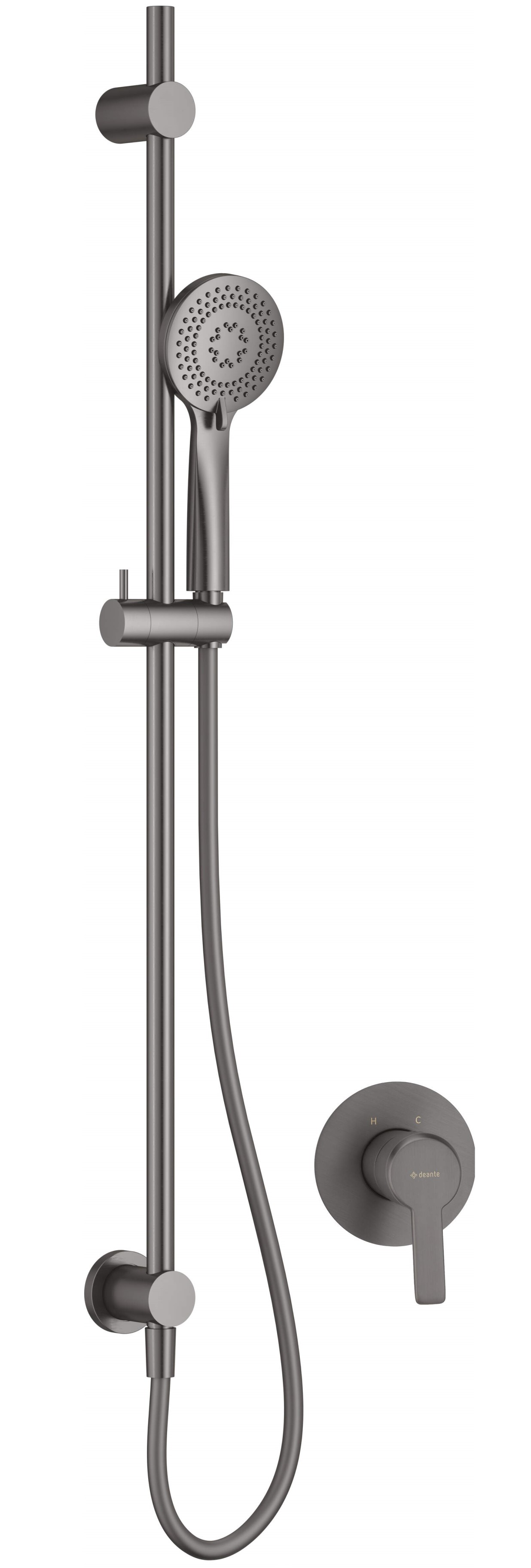 Deante Arnika ensemble de douche encastré graphite NAC_D9TP