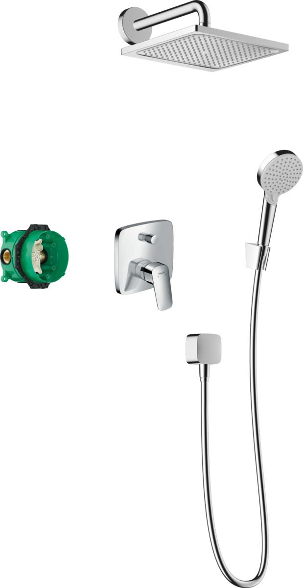 Hansgrohe Crometta ensemble de douche encastré chrome 27957000