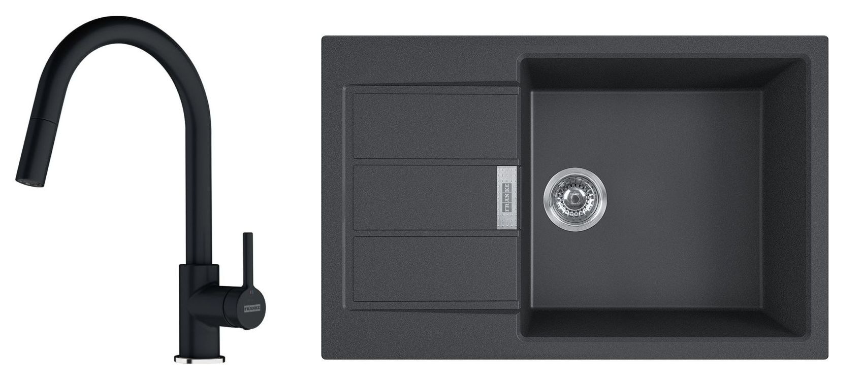 Set évier Tectonite Franke Sirius 2.0 143.0618.577, mitigeur de cuisine Franke Lina 115.0626.055