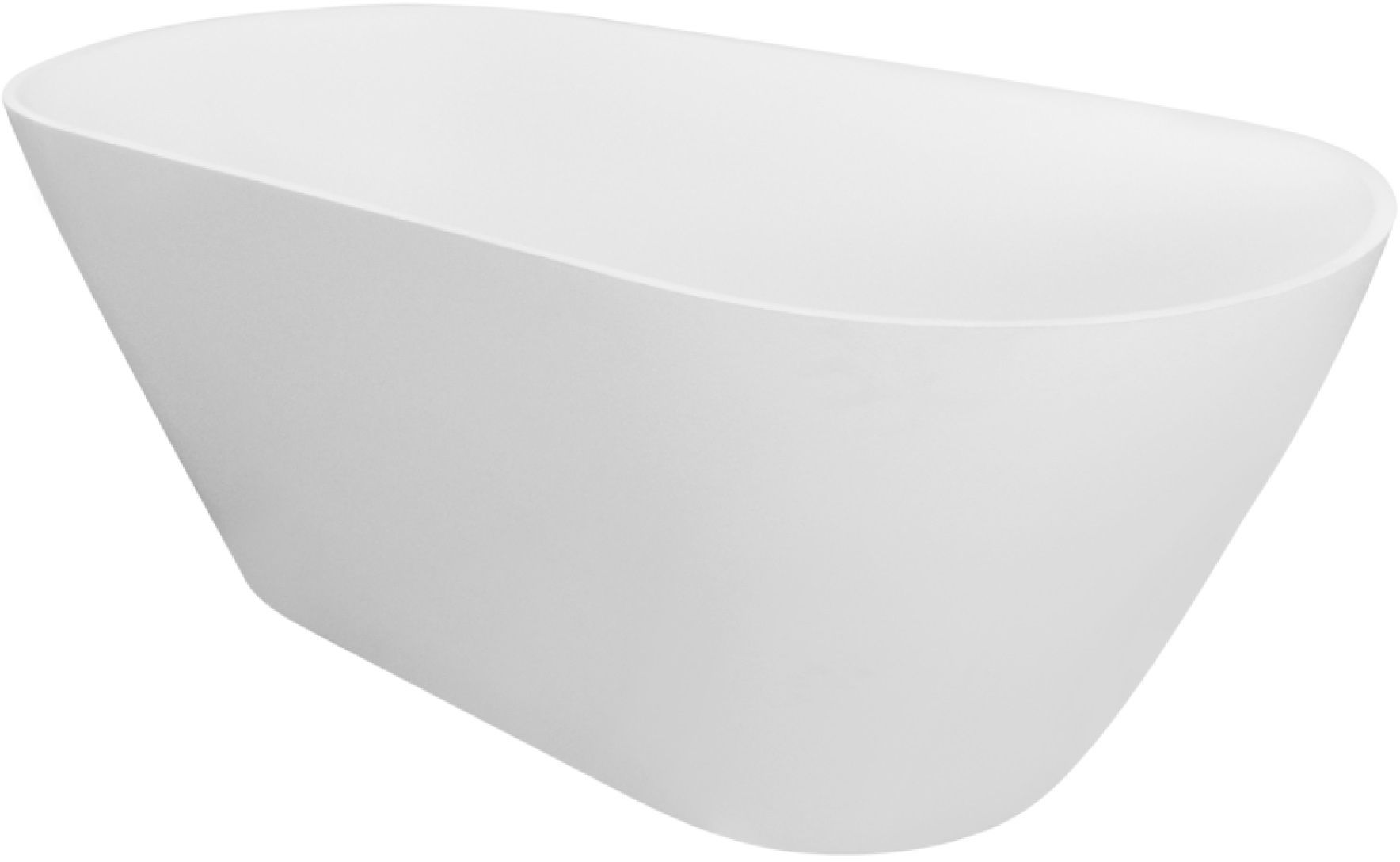 Besco Moya baignoire autoportante 159x68.4 cm ovale blanc #WMMB-160MGR