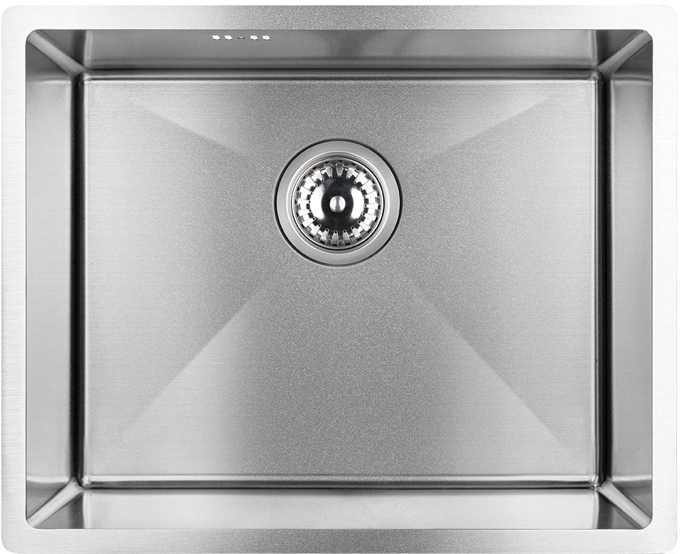 Laveo Marmara évier en acier inoxydable avec siphon 54x44 cm SAM010P