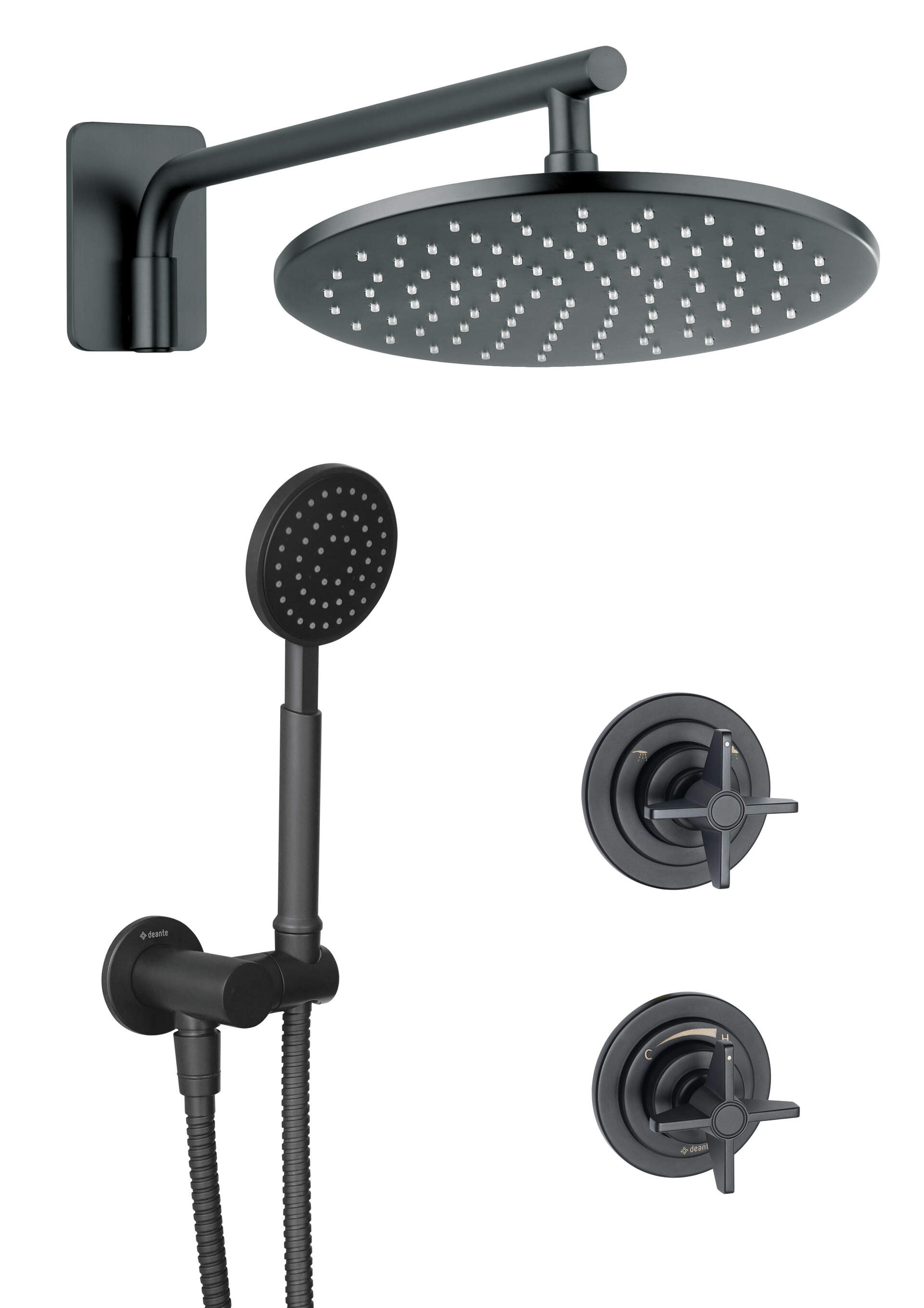 Deante Temisto ensemble de douche encastré oui noir NAC_N9QT