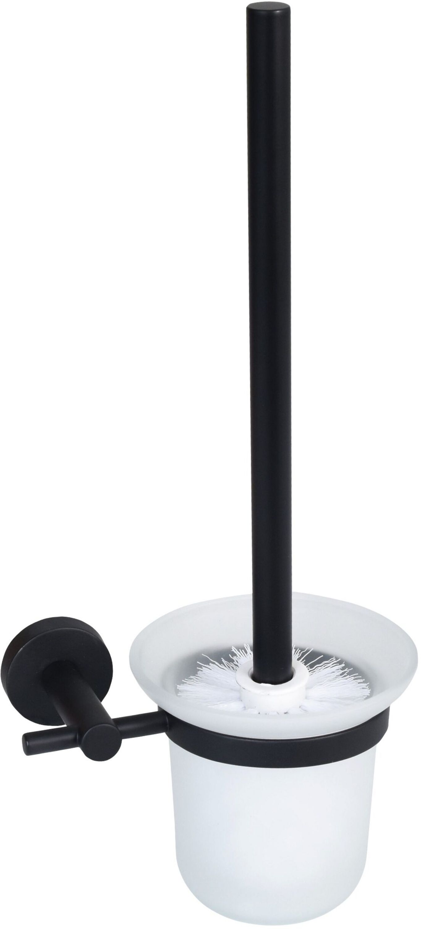 BISK For You brosse wc à visser verre-noir 08254