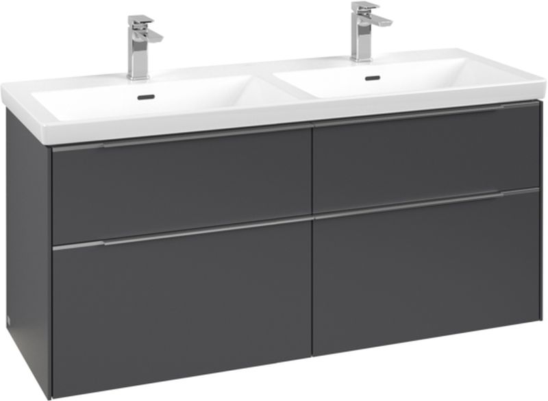 Villeroy & Boch Subway 3.0 armoire 127.2x46.2x57.6 cm sous-lavabo suspendu graphite C568L0VR