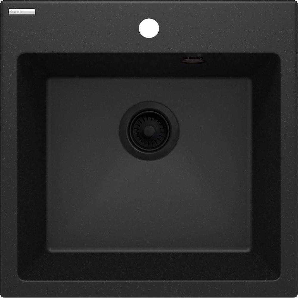 Deante Evora évier en granit 50x50 cm gris/graphite/onyx ZQJ_G103