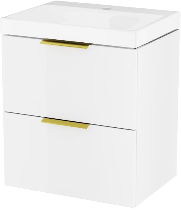Set armoire Excellent Blanko MLEX.6301.490.WH, lavabo Excellent Blanko CENL.6317.500.WH, MLEX.6303.SET.GL