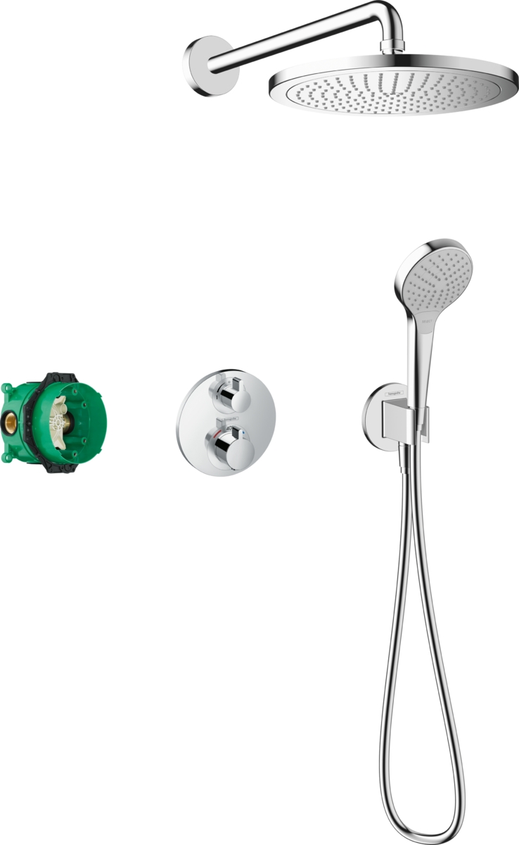 Hansgrohe Raindance ensemble de douche encastré avec thermostat oui chrome 27954000