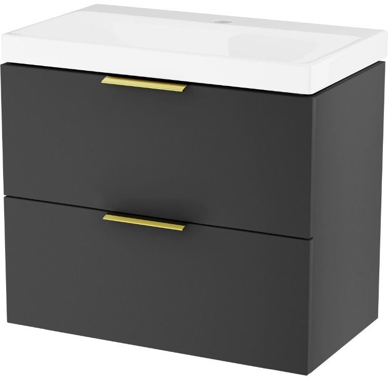 Set armoire Excellent Blanko MLEX.6301.640.BL, lavabo Excellent Blanko CENL.6317.650.WH, MLEX.6303.SET.GL