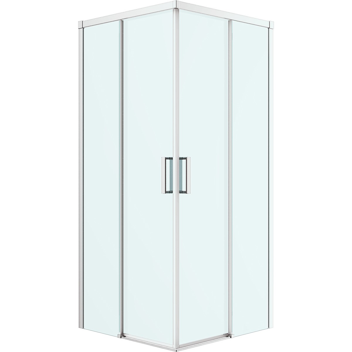 Oltens Breda cabine de douche 80x80 cm carrée chrome brillant/verre transparent 20005100