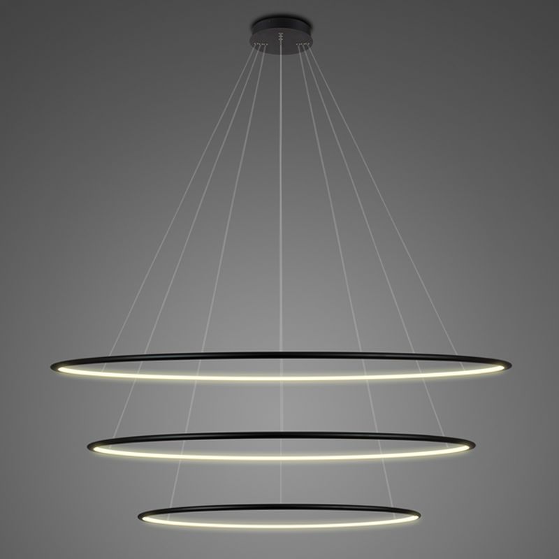 Altavola Design Ledowe Okręgi lampe suspendue 3x113 W noir LA075/P_120_in_3k_black