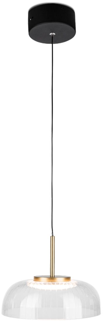 Altavola Design Vitrum lampe suspendue 1x7 W noir-transparent-doré LA104/P