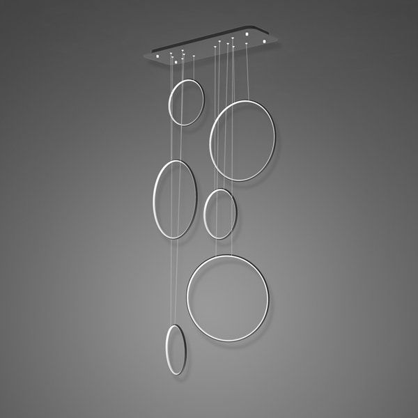 Altavola Design Ledowe Okręgi lampe suspendue 6x130 W noir LA076/P_90_in_3k_black_dimm