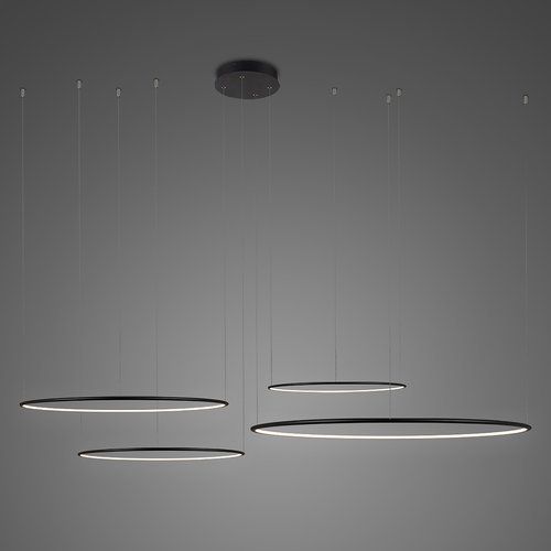 Altavola Design Ledowe Okręgi lampe suspendue 4x200 W noir LA084/CO4_100_in_4k_black