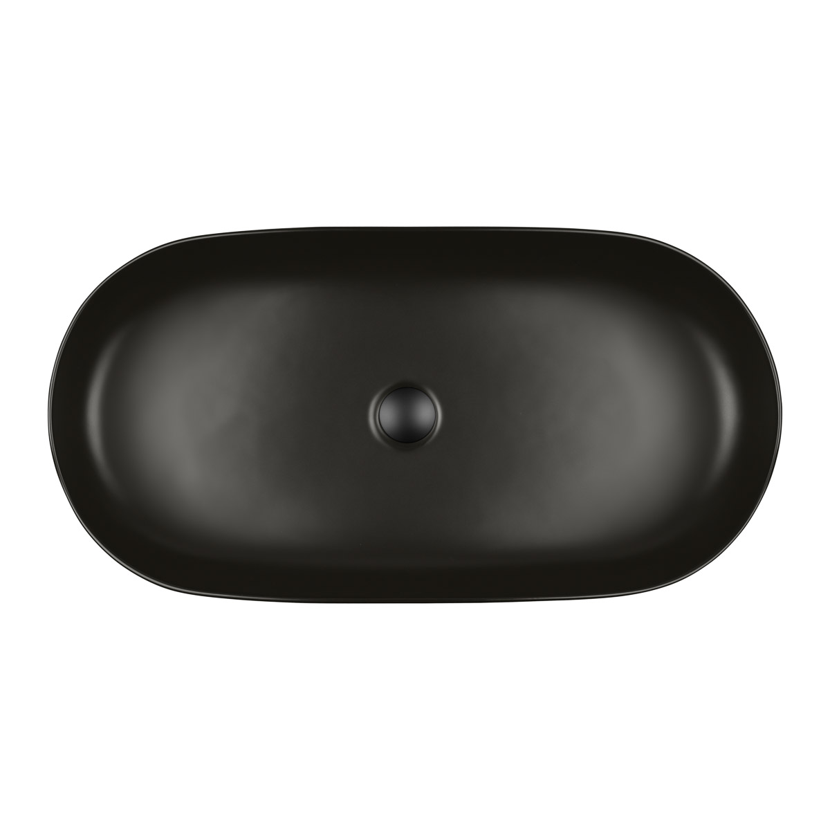 Oltens Hamnes lavabo 80x40 cm ovale à poser noir 40821300