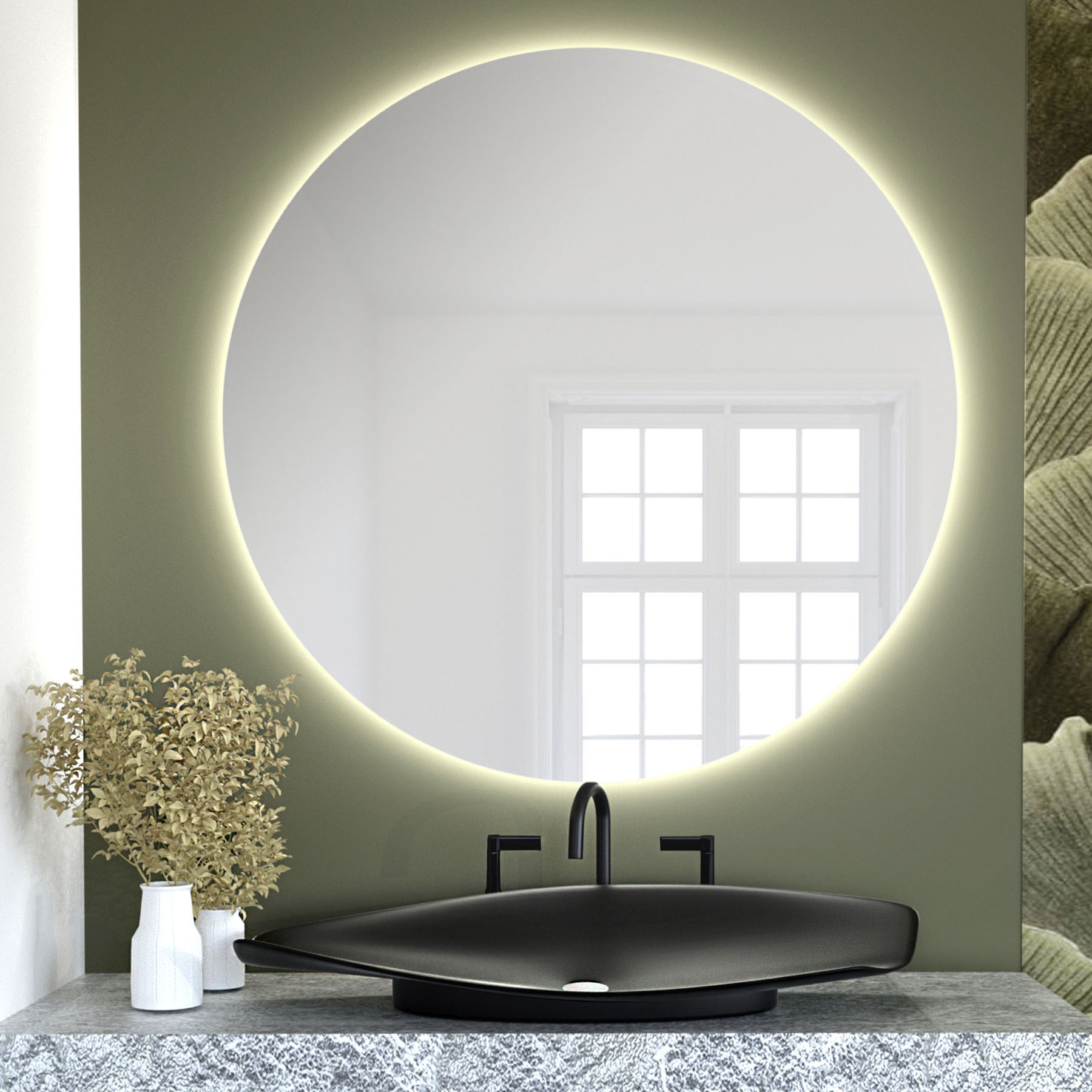 Baltica Design Bright miroir 100x100 cm circulaire avec éclairage 5904107912684