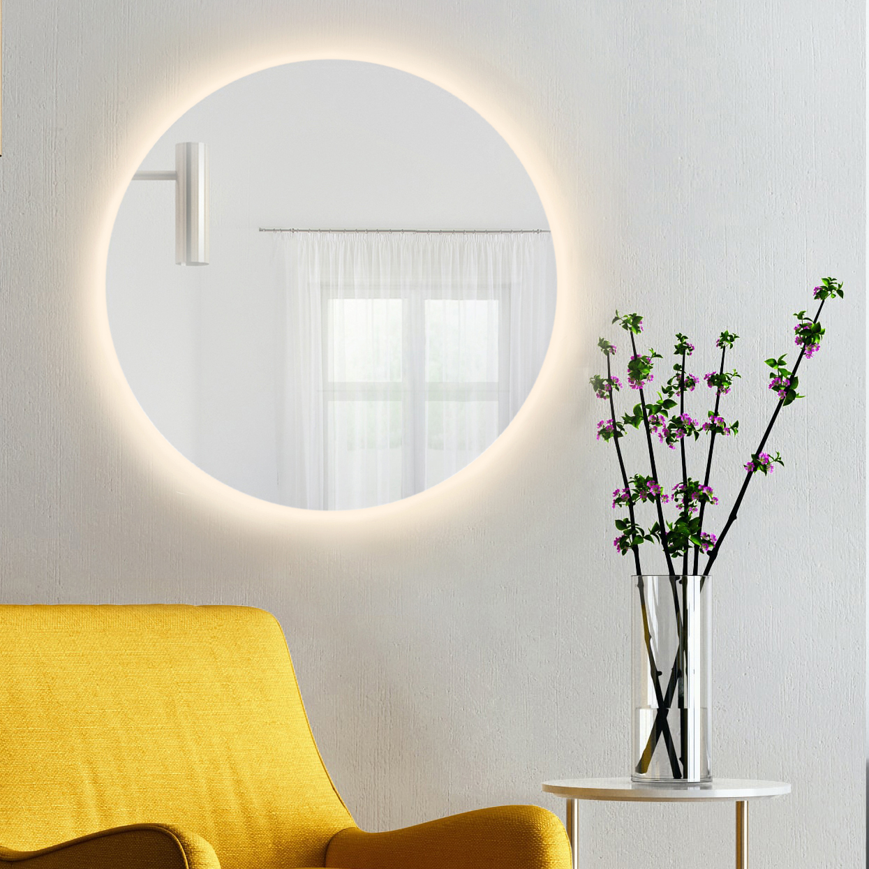 Baltica Design Bright miroir 70x70 cm circulaire avec éclairage 5904107912608
