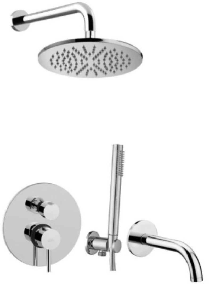 Paffoni Stick ensemble de douche encastré oui acier SK019ZSCW3AST