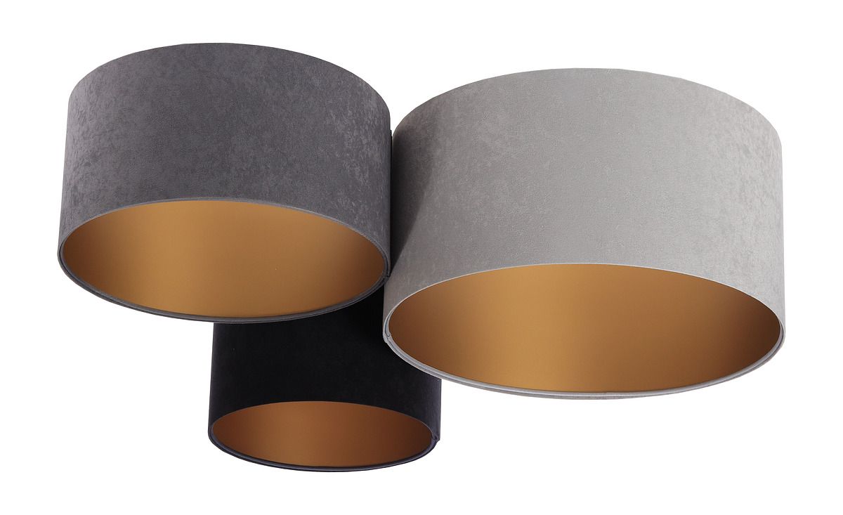 BPS Koncept Plafoniady plafonnier 3x60 W noir-gris-graphite 080-01-053