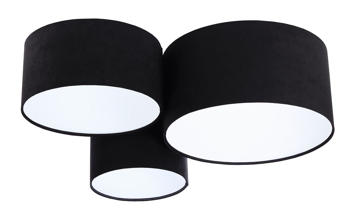 BPS Koncept Plafoniady plafonnier 3x60 W blanc-noir 080-007