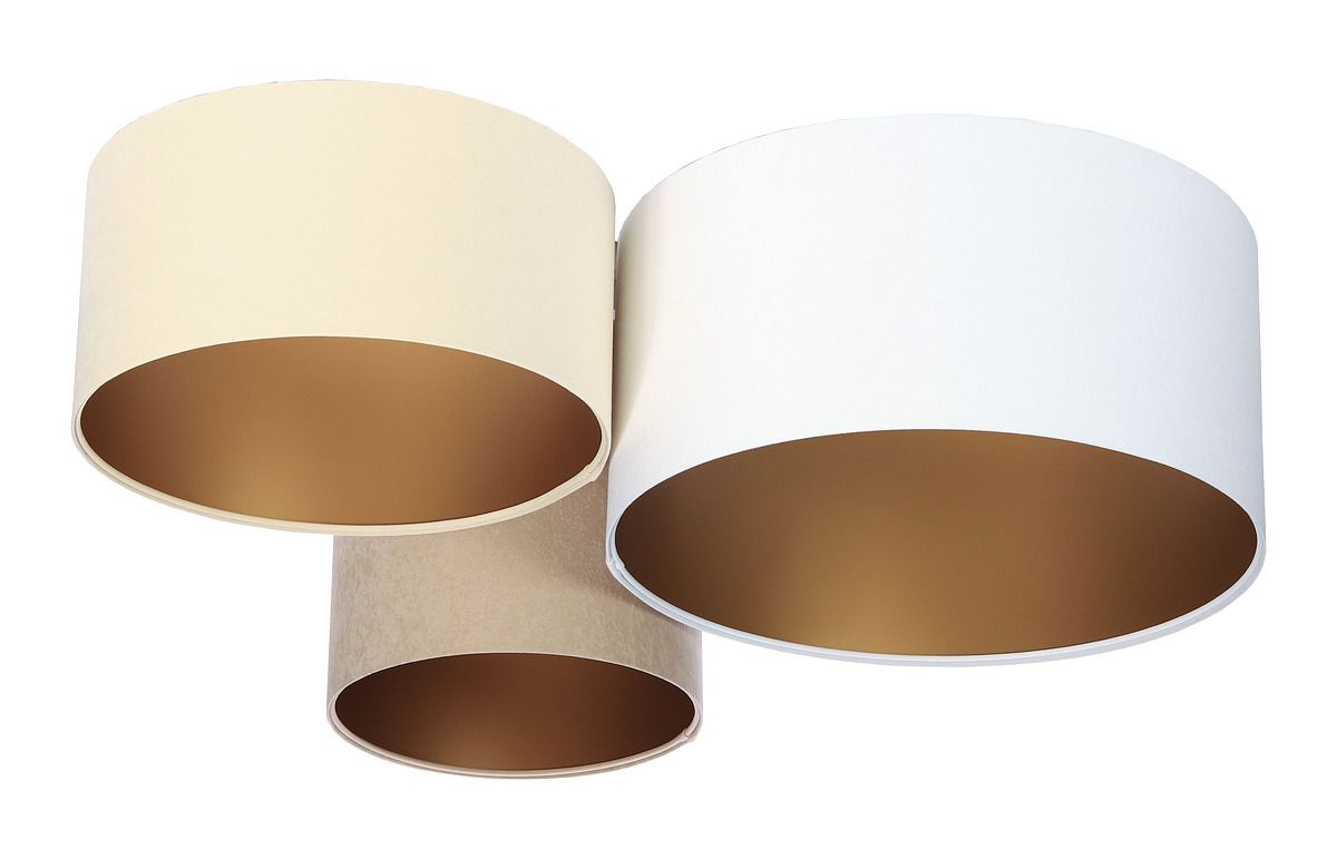 BPS Koncept Plafoniady plafonnier 3x60 W blanc-doré-beige-crème 080-01-034
