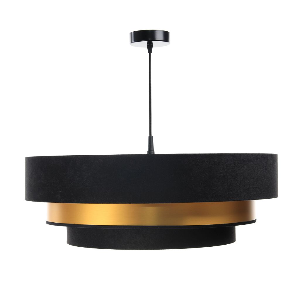 BPS Koncept Triniti lampe suspendue 1x60 W noir-doré 050-070-60
