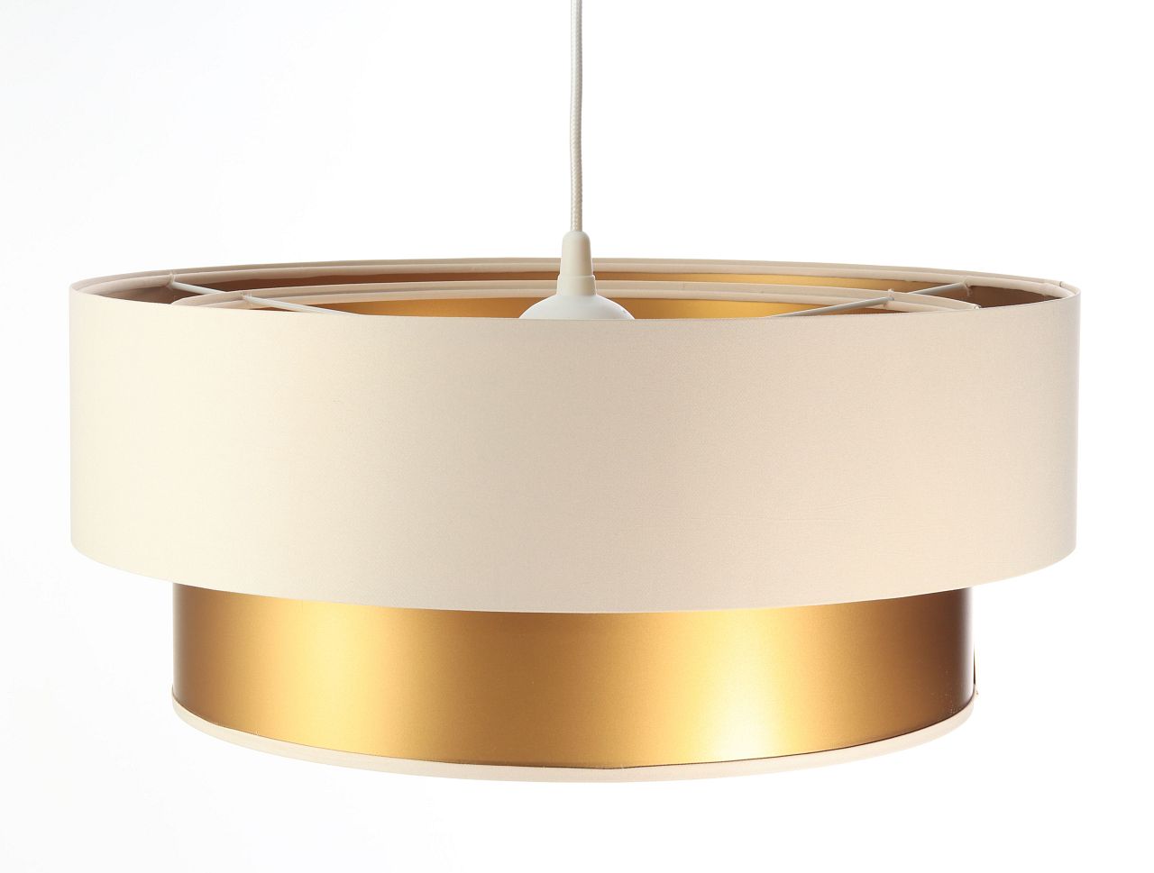 BPS Koncept Duo ellegant lampe suspendue 1x60 W doré-crème 061-055-60