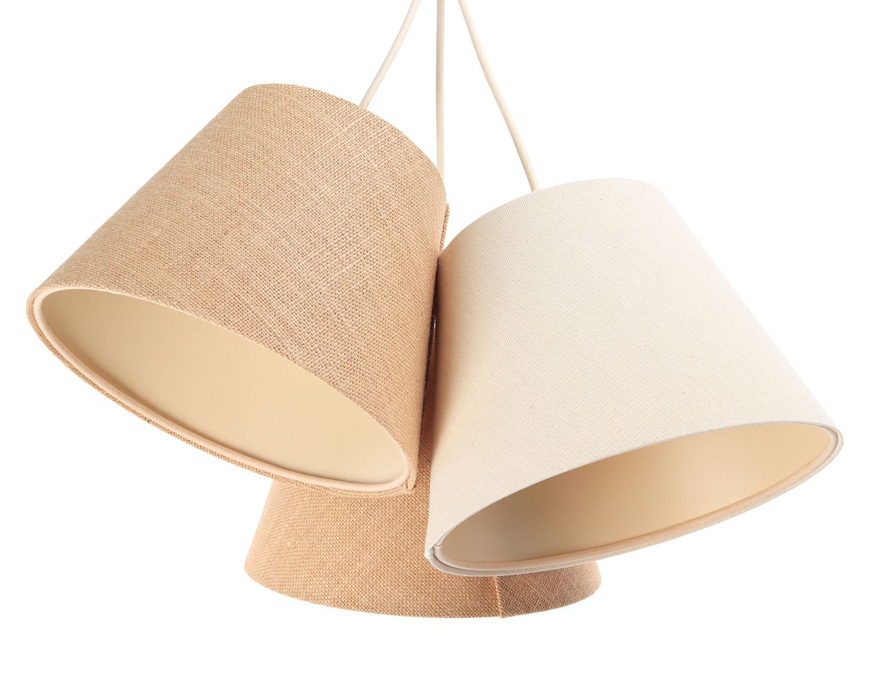 BPS Koncept Boho lampe suspendue 3x40 W crème-beige 070-121