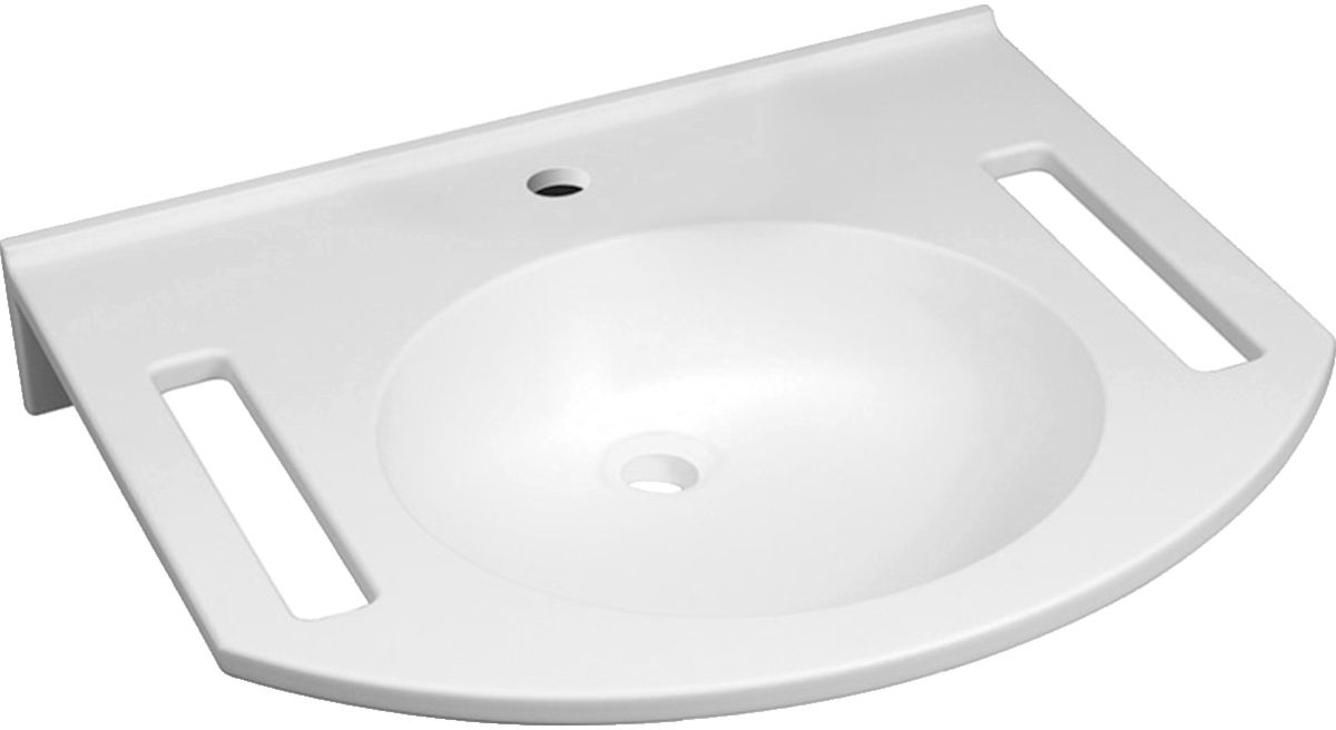 Geberit Publica lavabo 60x55.5 cm classique pour les handicapés blanc 402160016