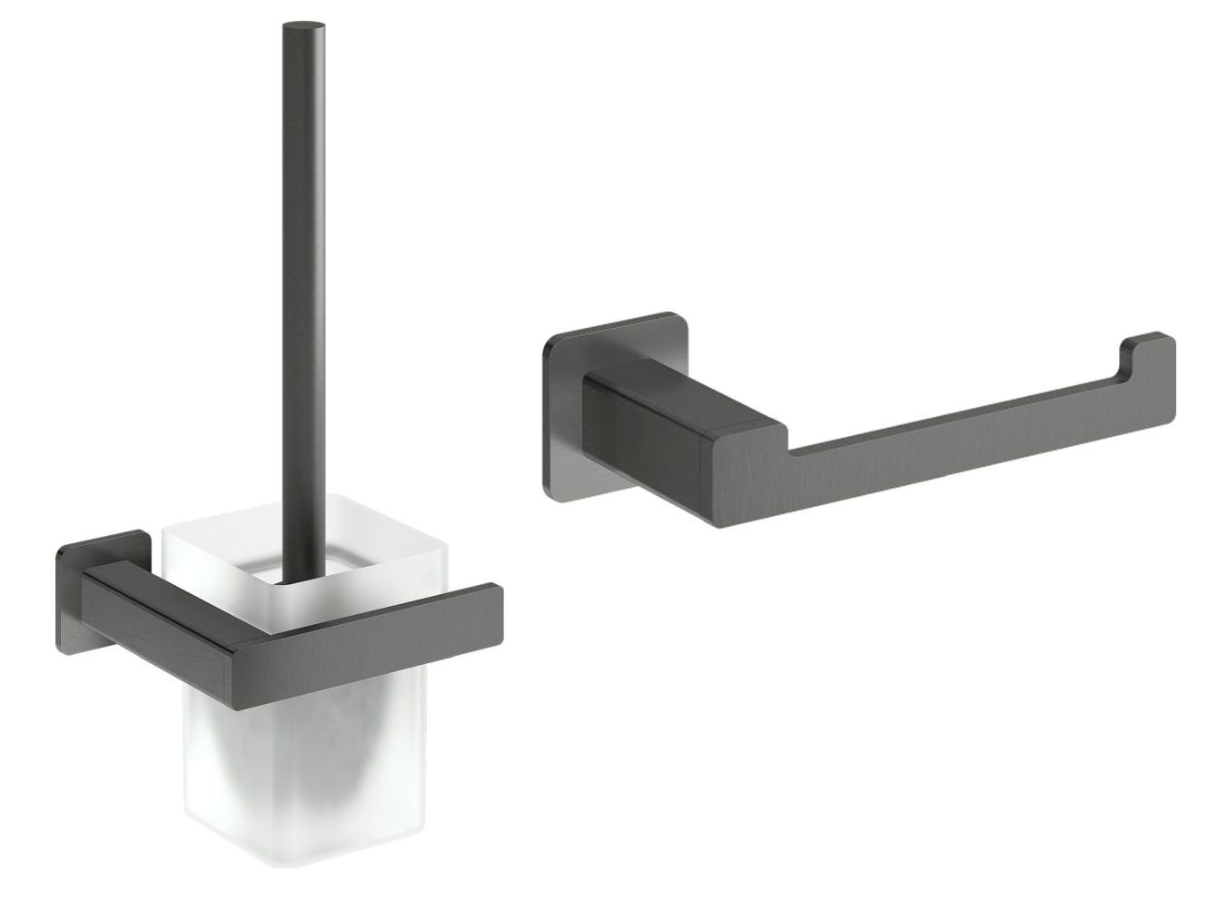 Set brosse WC Omnires Nelson NL80620GR, porte-papier toilette Omnires Nelson NL80510GR