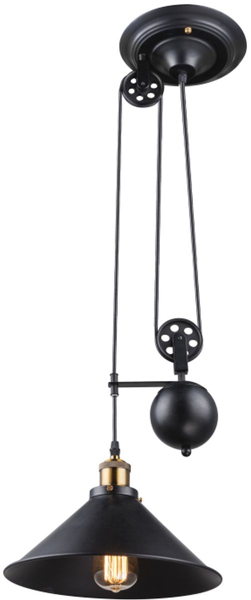 Globo Lighting Lenius lampe suspendue 1x60 W noir-doré 15053