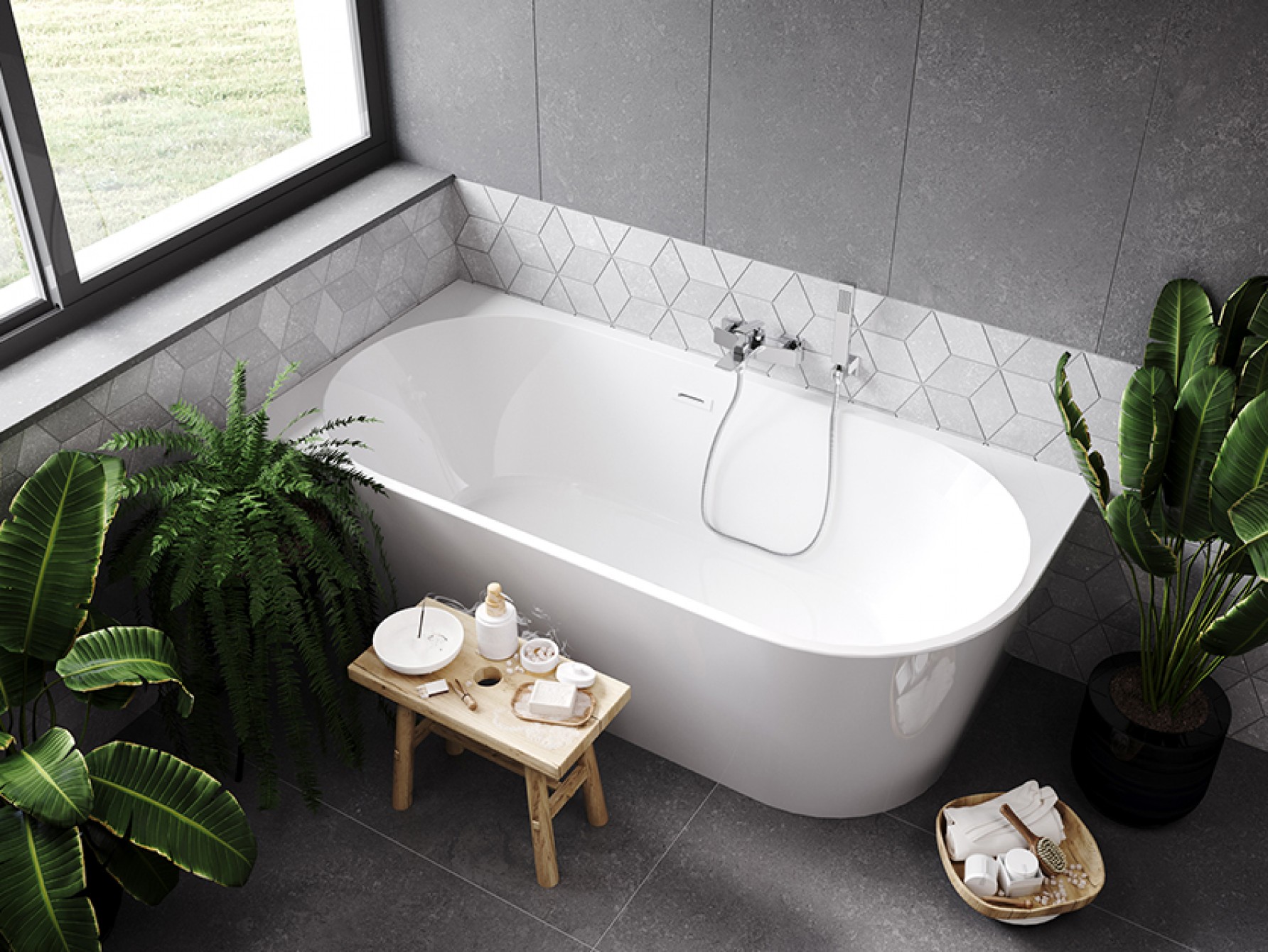 Besco Zoya baignoire murale 170x80 cm rectangulaire blanc #WAS-170-ZLZ