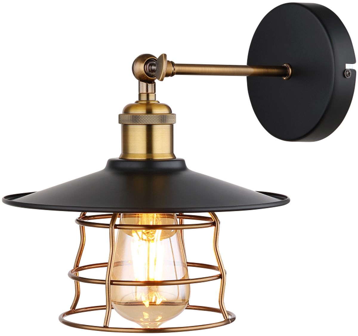 Globo Lighting Viejo applique murale 1x60 W noir-cuivre 15086BW