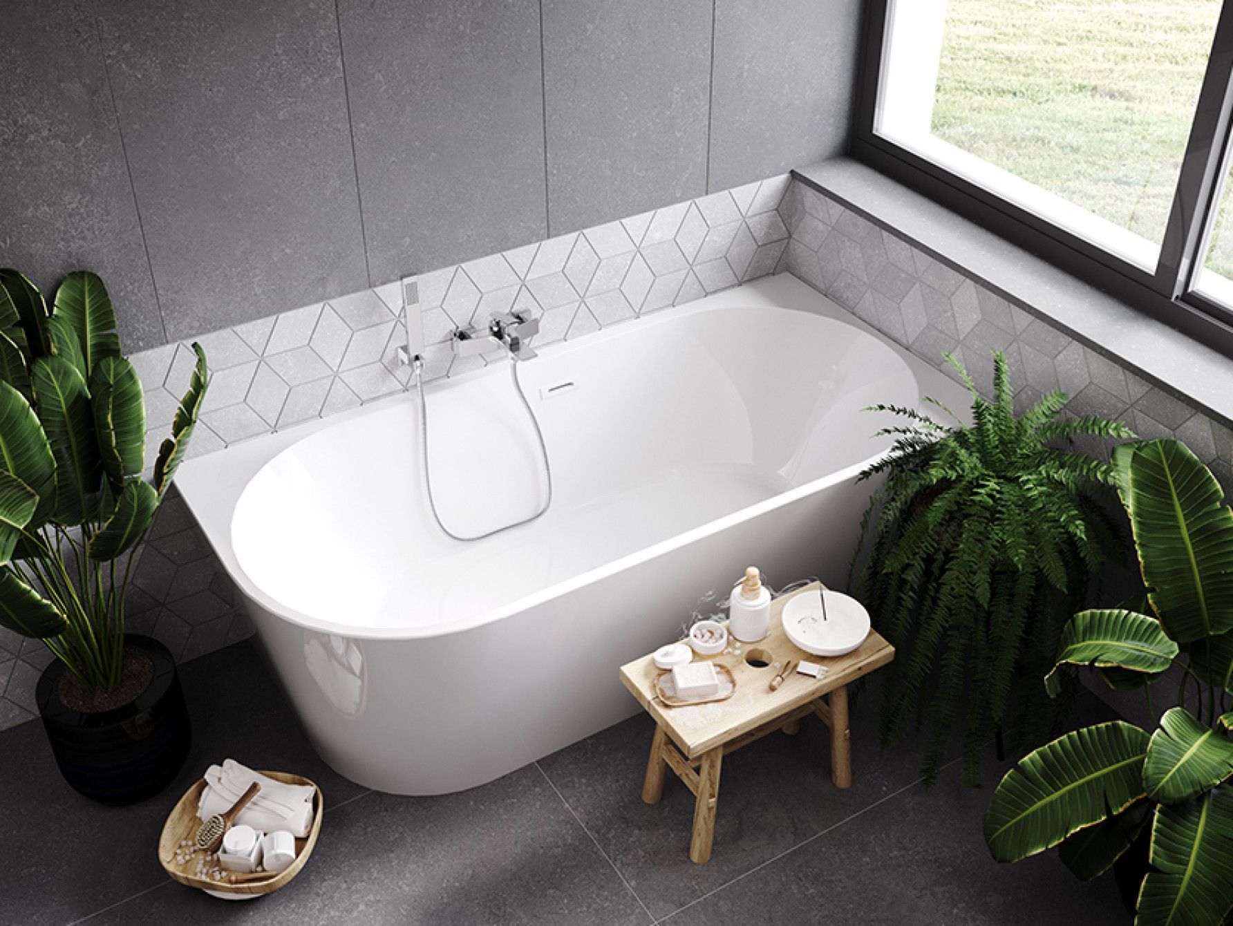Besco Zoya baignoire murale 150x75 cm rectangulaire blanc #WAS-150-ZPG