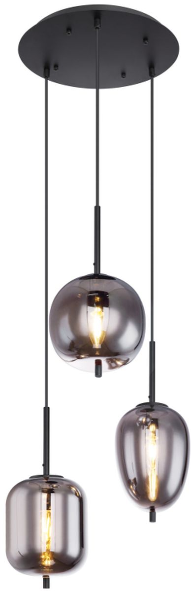 Globo Lighting Blacky lampe suspendue 1x40 W noir-fumé 15345-3