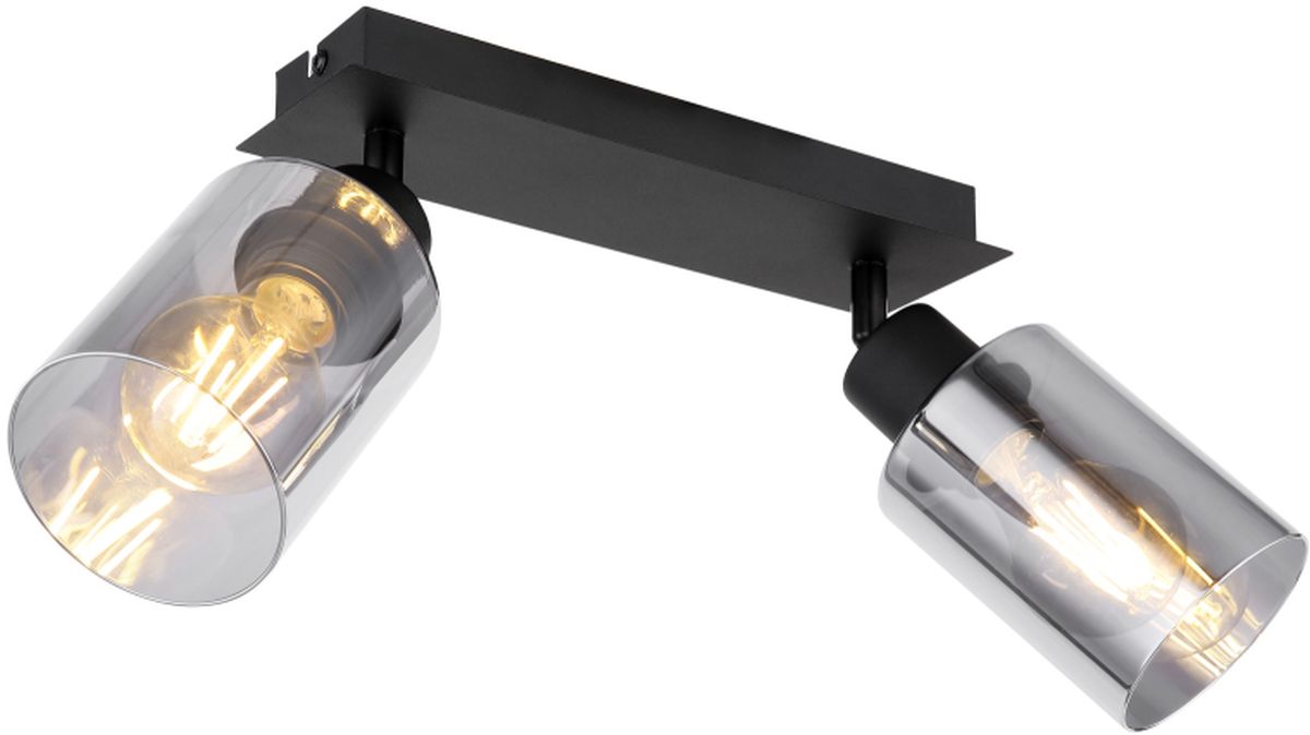 Globo Lighting Hadera plafonnier 2x15 W noir-fumé 15465-2