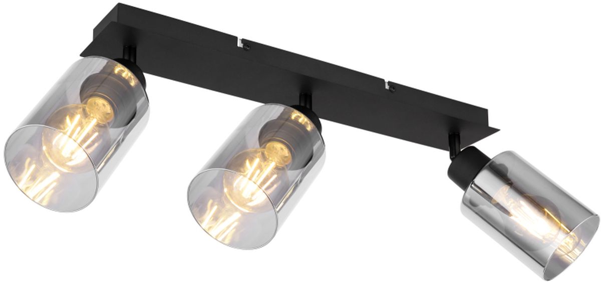 Globo Lighting Hadera plafonnier 3x15 W noir-fumé 15465-3