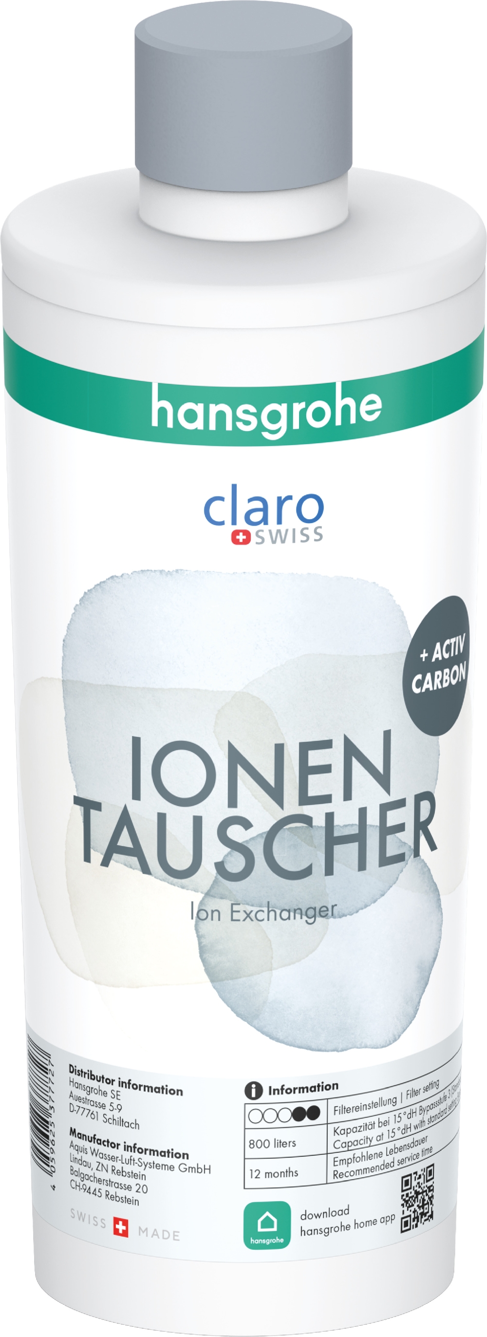 Hansgrohe filtre à charbon 76815000