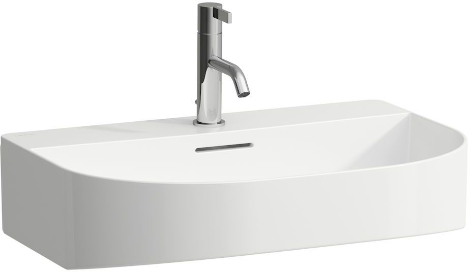 Laufen Sonar lavabo trois trous 60x42 cm semi-circulaire classique-de meuble blanc brillant H8163420001081