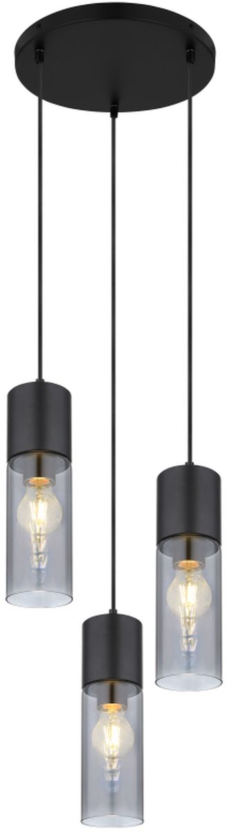 Globo Lighting Annika lampe suspendue 3x25 W noir-fumé 21000-3HB