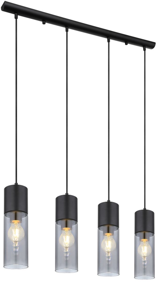 Globo Lighting Annika lampe suspendue 4x25 W noir-fumé 21000-4HB