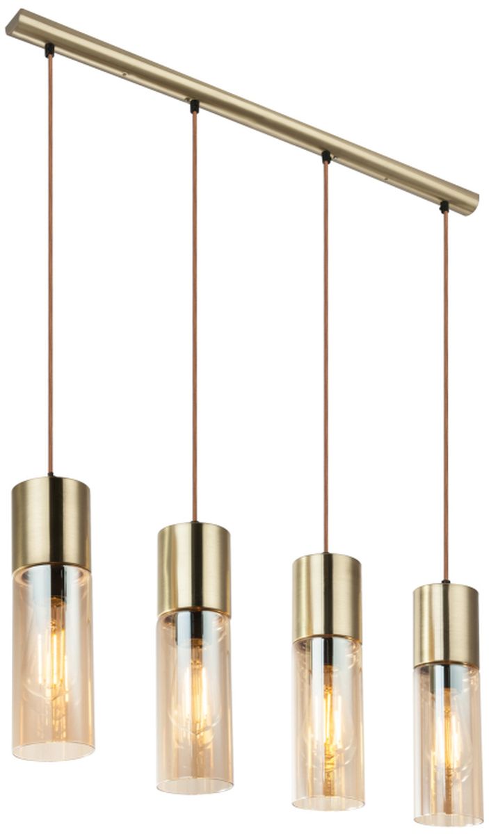 Globo Lighting Annika lampe suspendue 4x25 W laiton-ambre 21000-4HM