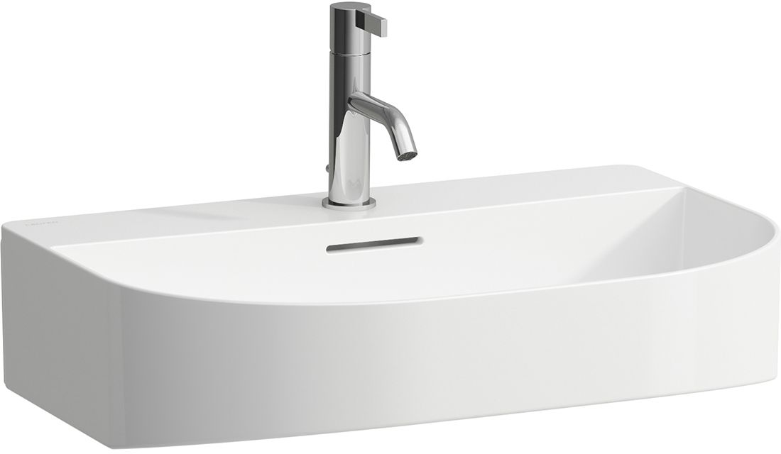 Laufen Sonar lavabo 60x42 cm semi-circulaire classique blanc brillant H8103420001091