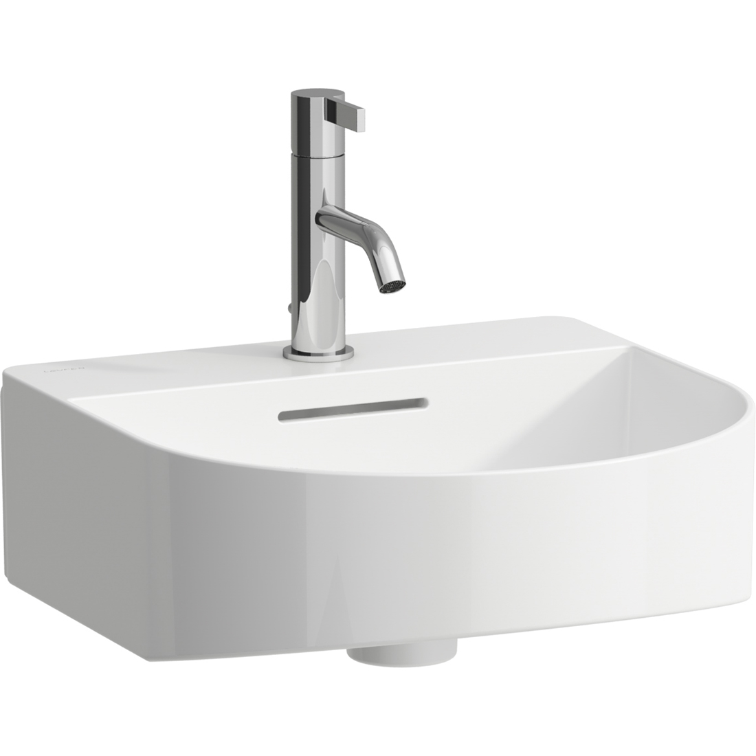 Laufen Sonar lavabo 42x41 cm semi-circulaire classique blanc brillant H8163410001091