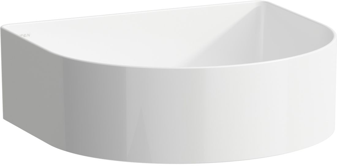 Laufen Sonar lavabo 41x36.5 cm semi-circulaire à poser blanc brillant H8123424001121